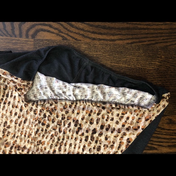 NWT Loft 3/4 Sleeve Leopard Tee - Picture 3 of 7